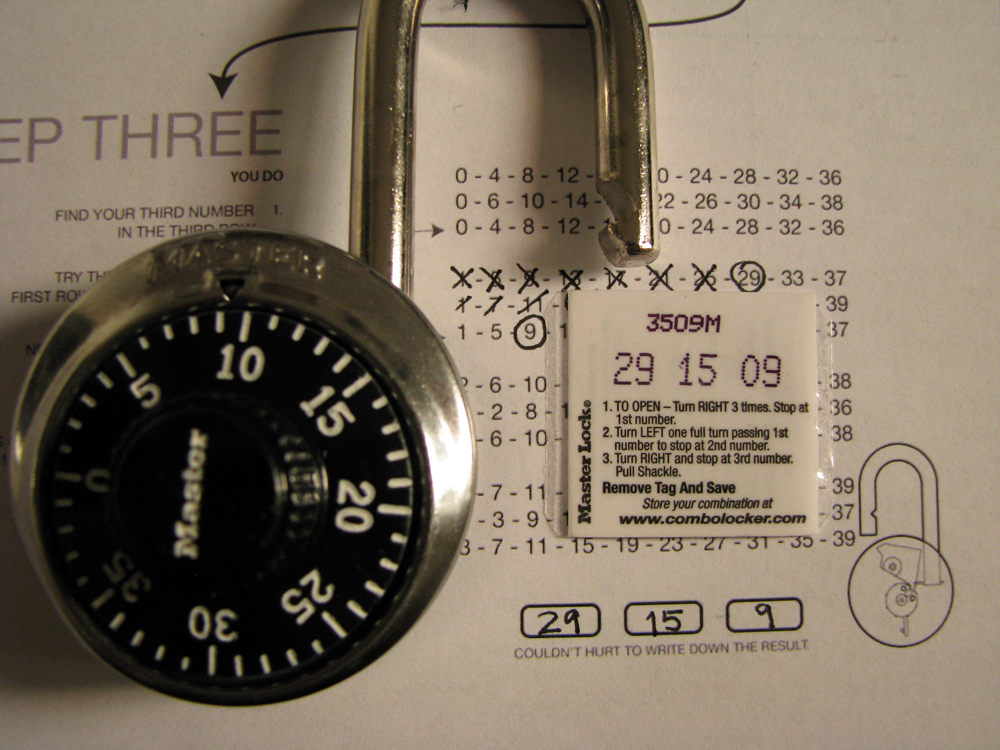 Master Lock Combination Using Serial Number